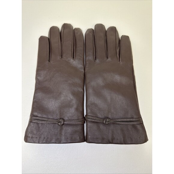 Aris Driving Gloves Genuine Brown Leather Thinsulate Lined Ladies 7.5 - Picture 1 of 13